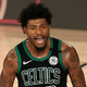 Marcus Smart #36 of the Boston Celtics reacts to a call during the fourth quarter against the Toronto Raptors in Game Two of the Eastern Conference Second Round during the 2020 NBA Playoffs at The Field House at ESPN Wide World Of Sports Complex on September 01, 2020 in Lake Buena Vista, Florida.